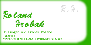 roland hrobak business card